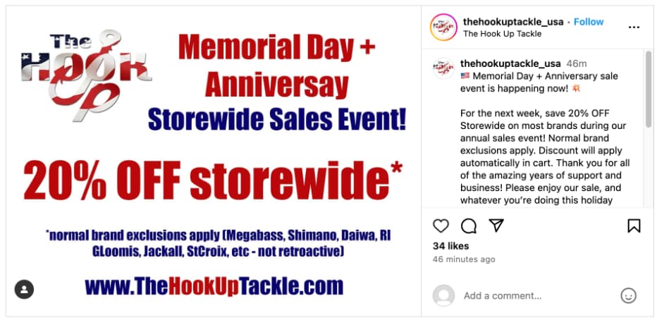 social media marketing campaign for memorial day